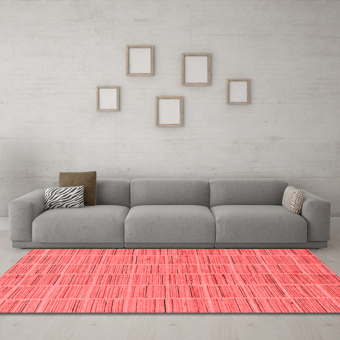 Modern Red Washable Rugs