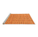 Sideview of Machine Washable Checkered Orange Modern Area Rugs, wshabs250org