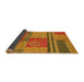 Sideview of Abstract Dark Orange Modern Rug, abs251