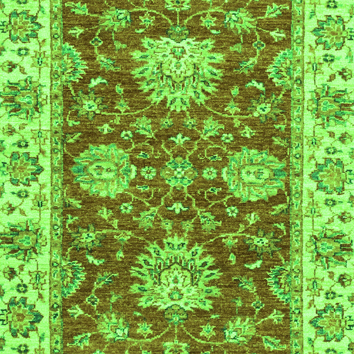 Machine Washable Oriental Green Traditional Area Rugs, wshabs2510grn