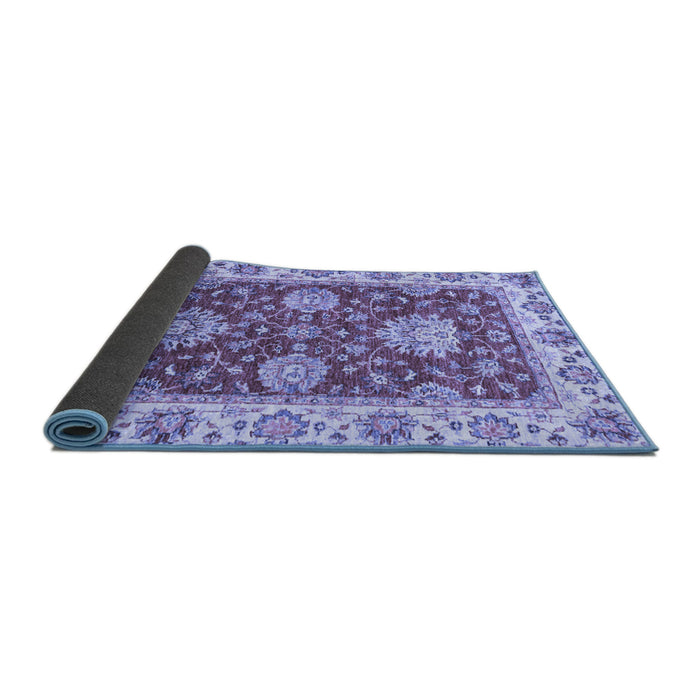 Sideview of Oriental Blue Traditional Rug, abs2510blu