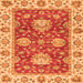 Square Oriental Orange Traditional Rug, abs2510org