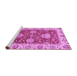 Sideview of Machine Washable Oriental Purple Traditional Area Rugs, wshabs2510pur