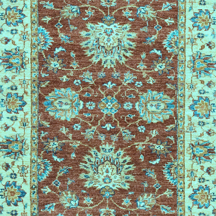 Machine Washable Oriental Light Blue Traditional Rug, wshabs2510lblu