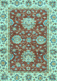 Oriental Light Blue Traditional Rug, abs2510lblu