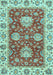 Oriental Light Blue Traditional Rug, abs2510lblu