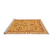 Sideview of Machine Washable Oriental Orange Traditional Area Rugs, wshabs2511org