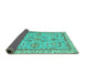 Sideview of Oriental Turquoise Traditional Rug, abs2511turq