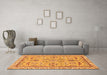 Machine Washable Oriental Orange Traditional Area Rugs in a Living Room, wshabs2511org