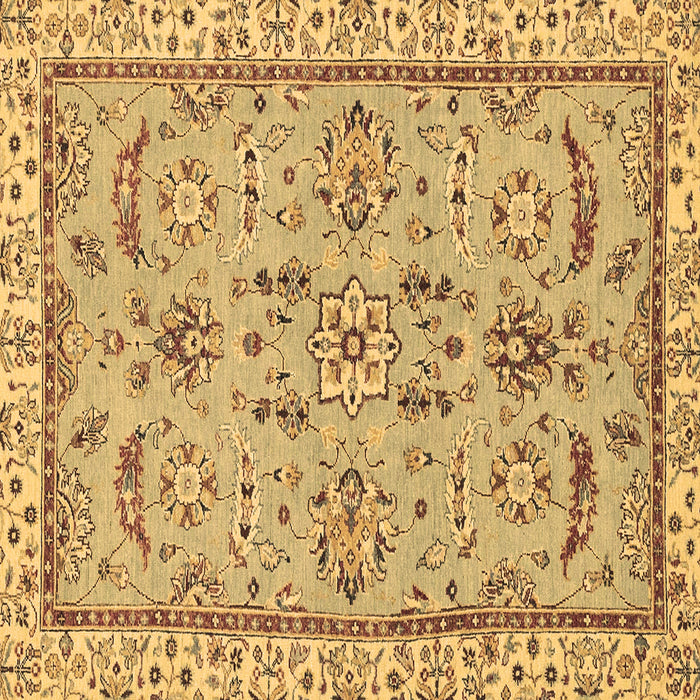 Square Oriental Brown Traditional Rug, abs2511brn