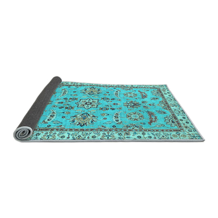 Sideview of Oriental Light Blue Traditional Rug, abs2511lblu