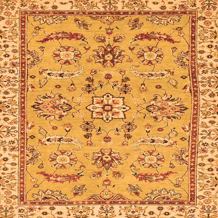 Square Oriental Orange Traditional Rug, abs2511org