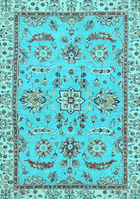 Oriental Light Blue Traditional Rug, abs2511lblu