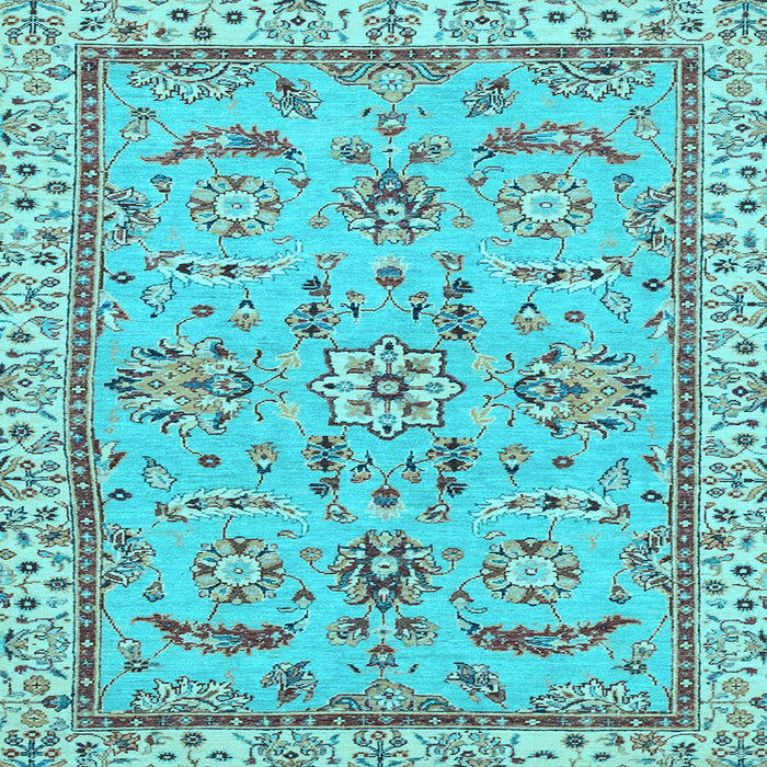 Square Oriental Light Blue Traditional Rug, abs2511lblu