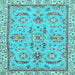 Square Oriental Light Blue Traditional Rug, abs2511lblu