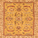 Square Machine Washable Oriental Orange Traditional Area Rugs, wshabs2511org