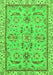 Machine Washable Oriental Green Traditional Area Rugs, wshabs2511grn