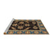 Sideview of Machine Washable Abstract Bakers Brown Rug, wshabs2512