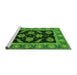 Sideview of Machine Washable Oriental Green Traditional Area Rugs, wshabs2512grn