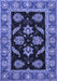 Machine Washable Oriental Blue Traditional Rug, wshabs2512blu