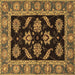 Square Machine Washable Oriental Brown Traditional Rug, wshabs2512brn