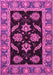 Machine Washable Oriental Pink Traditional Rug, wshabs2512pnk