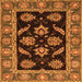 Square Oriental Orange Traditional Rug, abs2512org