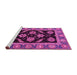 Sideview of Machine Washable Oriental Pink Traditional Rug, wshabs2512pnk