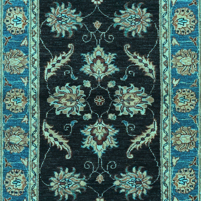 Machine Washable Oriental Light Blue Traditional Rug, wshabs2512lblu