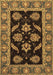 Machine Washable Oriental Brown Traditional Rug, wshabs2512brn