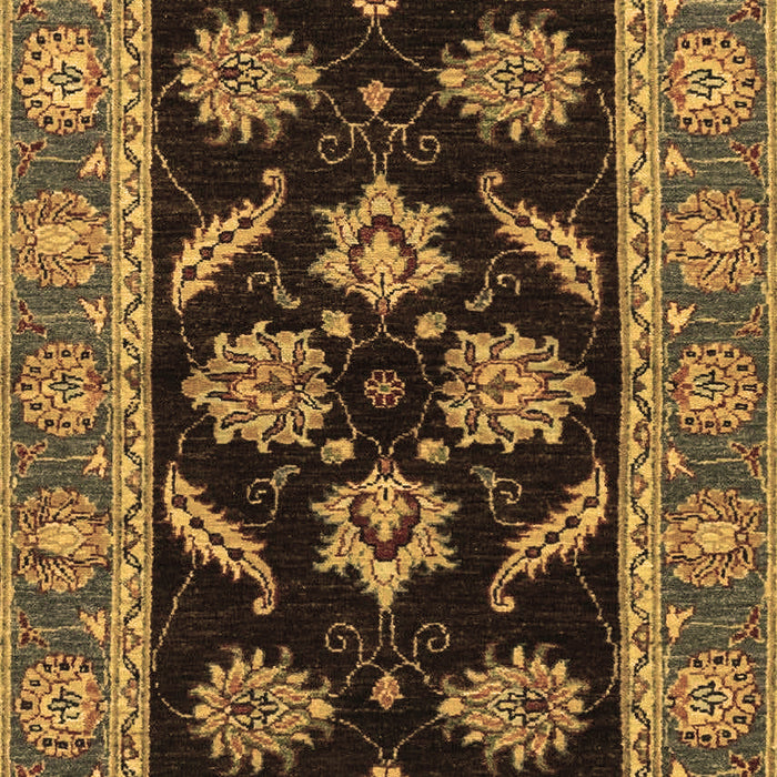 Machine Washable Oriental Brown Traditional Rug, wshabs2512brn