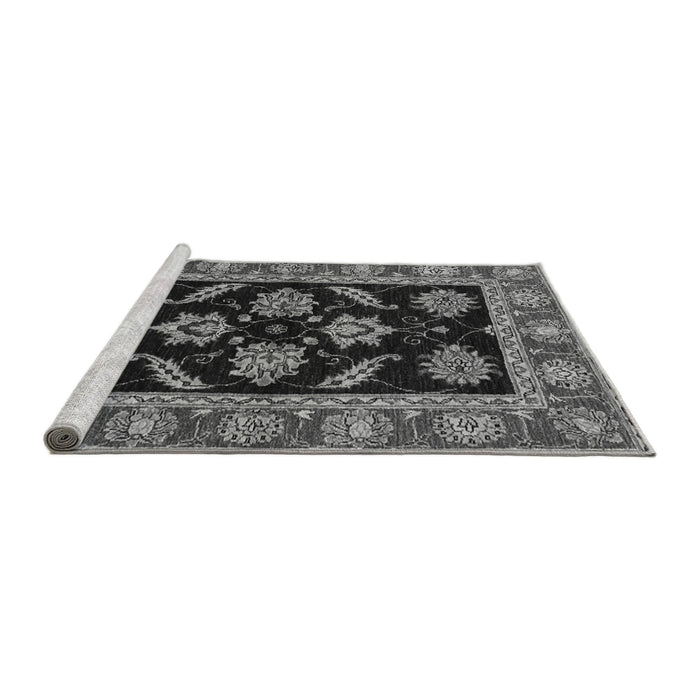 Sideview of Machine Washable Oriental Gray Traditional Rug, wshabs2512gry