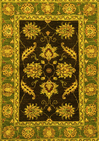 Oriental Yellow Traditional Rug, abs2512yw