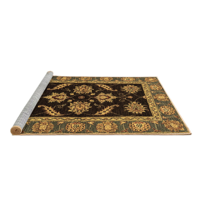Sideview of Machine Washable Oriental Brown Traditional Rug, wshabs2512brn