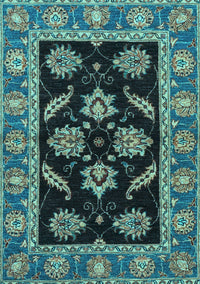 Oriental Light Blue Traditional Rug, abs2512lblu