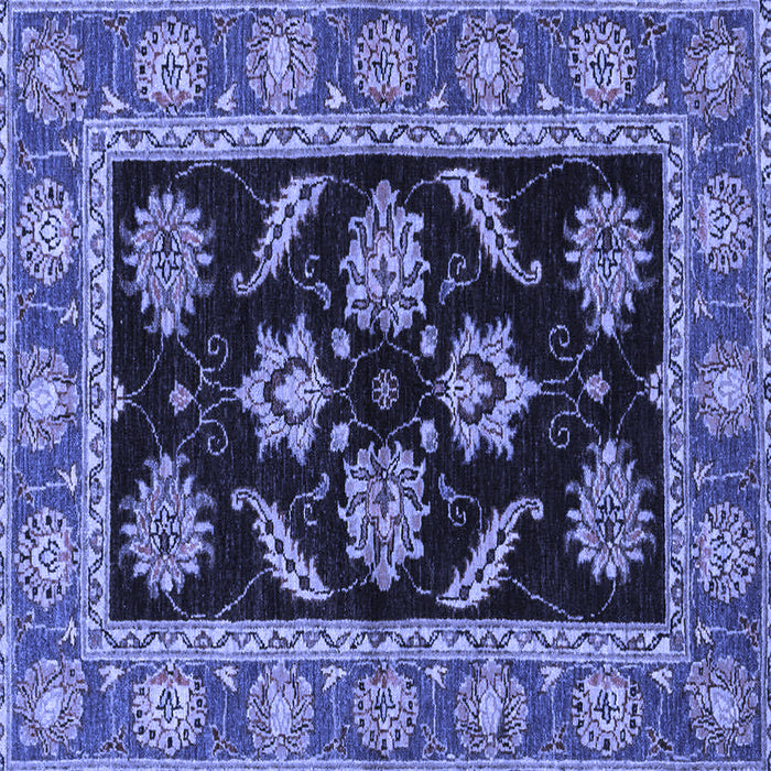 Square Oriental Blue Traditional Rug, abs2512blu