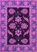Machine Washable Oriental Purple Traditional Area Rugs, wshabs2512pur