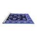 Sideview of Machine Washable Oriental Blue Traditional Rug, wshabs2512blu