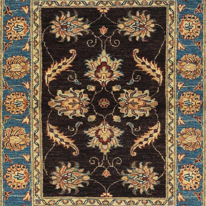 Machine Washable Abstract Bakers Brown Rug, wshabs2512