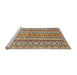 Sideview of Machine Washable Abstract Yellow Rug, wshabs2513