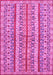 Machine Washable Abstract Pink Modern Rug, wshabs2513pnk