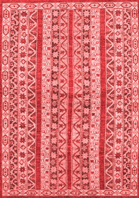 Abstract Red Modern Rug, abs2513red