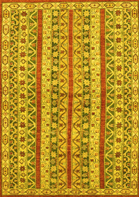 Abstract Yellow Modern Rug, abs2513yw