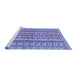 Sideview of Machine Washable Abstract Blue Modern Rug, wshabs2513blu