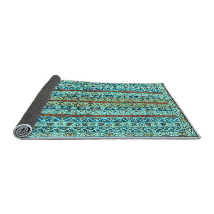 Sideview of Abstract Light Blue Modern Rug, abs2513lblu