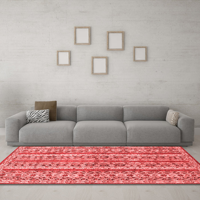 Modern Red Washable Rugs