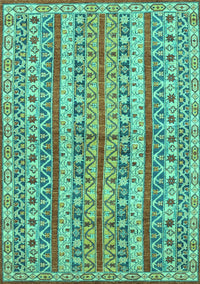 Abstract Turquoise Modern Rug, abs2513turq