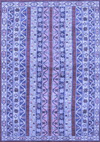 Abstract Blue Modern Rug, abs2513blu