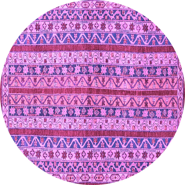 Round Abstract Purple Modern Rug, abs2513pur
