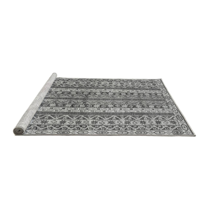 Sideview of Machine Washable Abstract Gray Modern Rug, wshabs2513gry